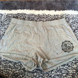 PINK lounge property of the University of Pink shorts, size S, two small stains